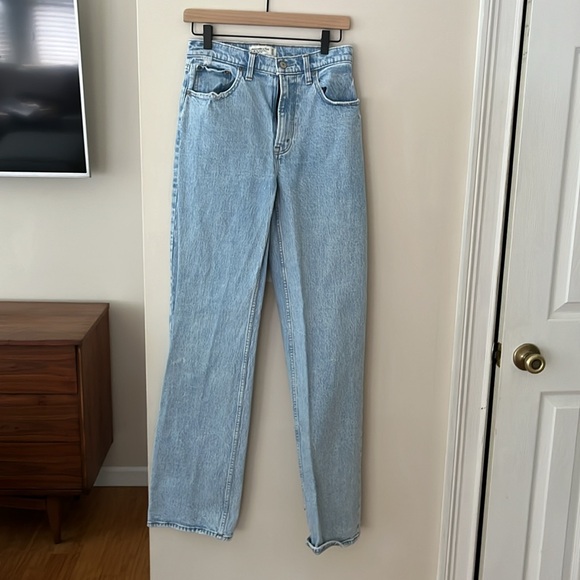 Abercrombie & Fitch 90s relaxed jean high-rise size 27 X-long length - Picture 5 of 12